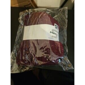 6pk Women's Silky Toes Bamboo Turn Cuff Dress Socks - Burgundy - Sz 8-9